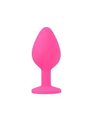 Alternate back view of FEM GEM - SILICONE PLUG W/ PINK GEM
