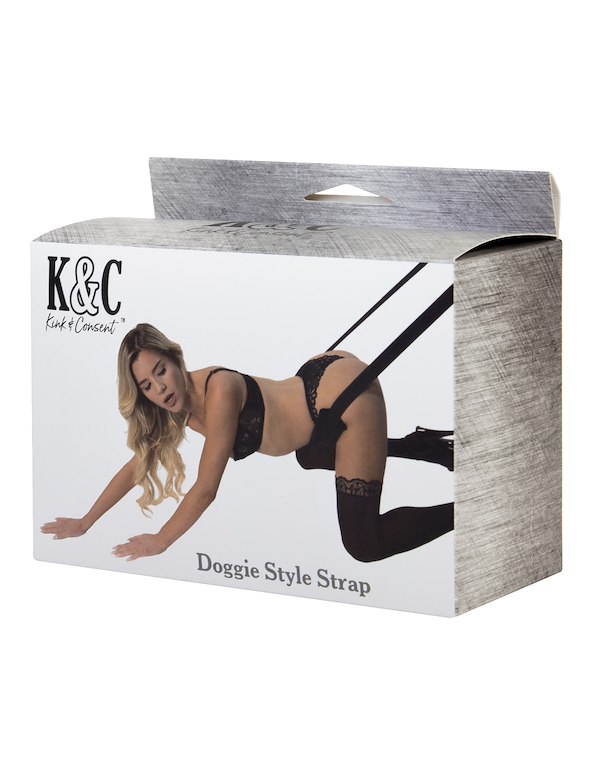 KINK & CONSENT - DOGGIE STYLE STRAP ALT4 view Color: BK