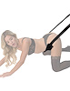 Additional BLACK view of product KINK & CONSENT - DOGGIE STYLE STRAP with color code BK