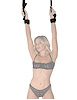 Additional BLACK view of product KINK & CONSENT - OVER THE DOOR CUFFS with color code BK