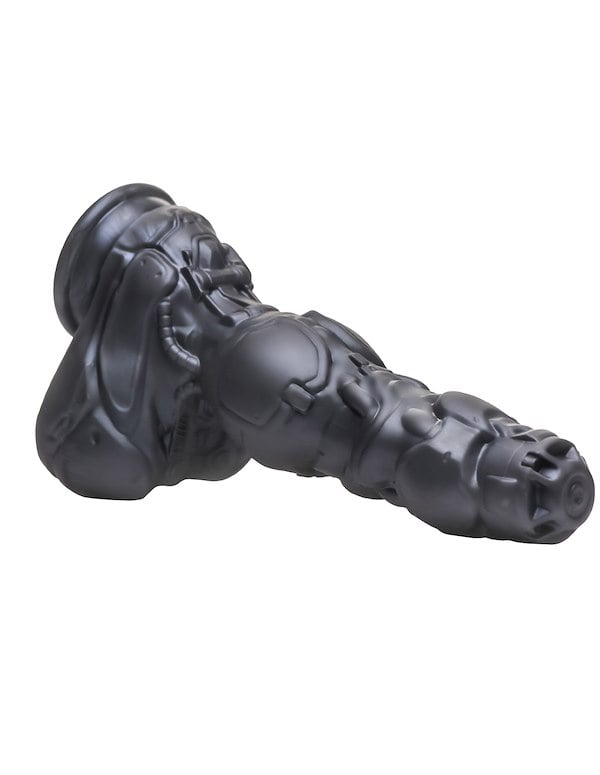 Creature Cocks Cyborg Cock Thrusting & Vibrating Silicone Dildo ALT3 view Color: SL