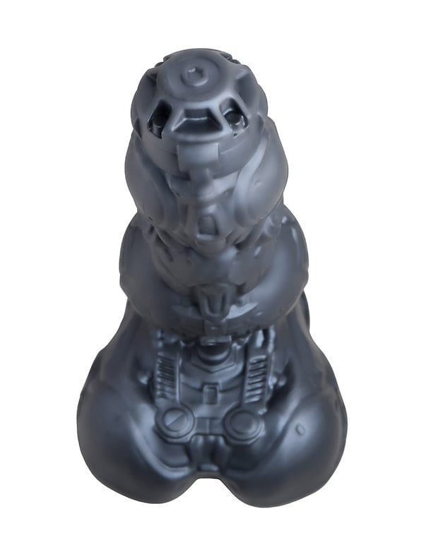 Creature Cocks Cyborg Cock Thrusting & Vibrating Silicone Dildo ALT4 view Color: SL