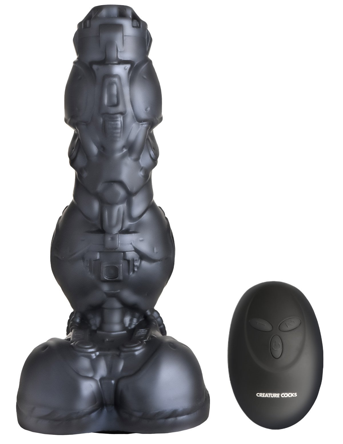 alternate image for Creature Cocks Cyborg Cock Thrusting & Vibrating Silicone Dildo