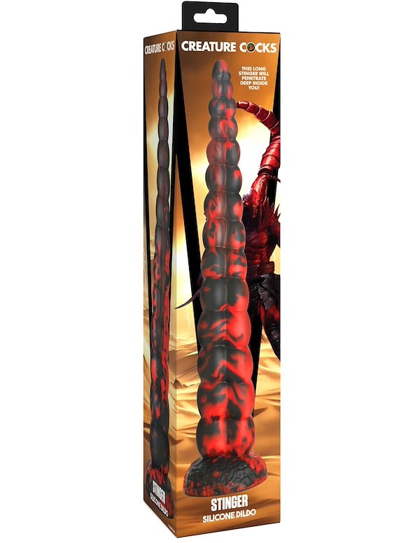 CREATURE COCKS STINGER SILICONE DILDO ALT2 view Color: BKR