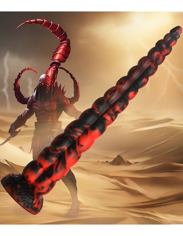 CREATURE COCKS STINGER SILICONE DILDO ALT5 view Color: BKR