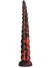 Additional BLACK/RED view of product CREATURE COCKS STINGER SILICONE DILDO with color code BKR