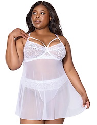 Front view of MAGNOLIA SOFT CUP PLUS SIZE BABYDOLL