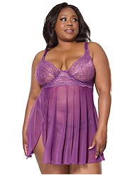 Front view of ISABELLA SOFT CUP PLUS SIZE BABYDOLL