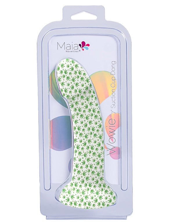 Wowie Pot Leaf Print Dildo ALT2 view Color: PT