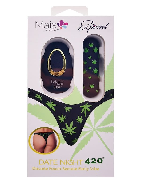 Date Night 420 Vibrating Panty S/M ALT2 view Color: PT