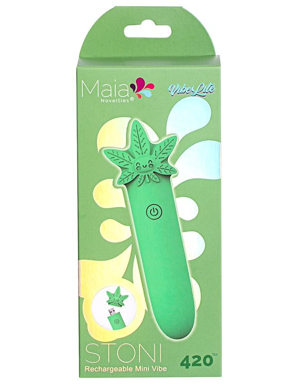 Stoni Pot Leaf Usb Rechargeable Bullet ALT2 view Color: GR