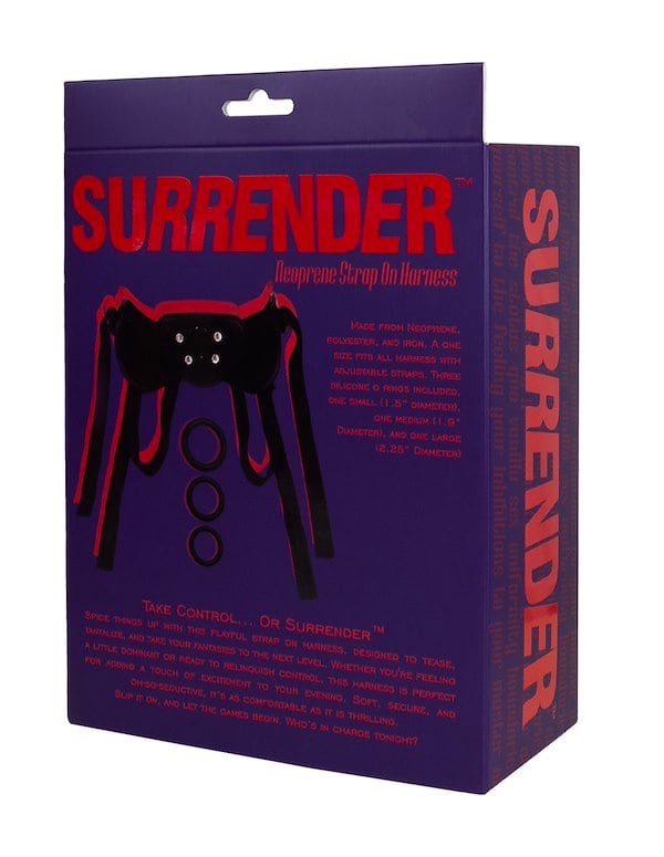 SURRENDER - NEOPRENE STRAP-ON HARNESS ALT3 view Color: BK