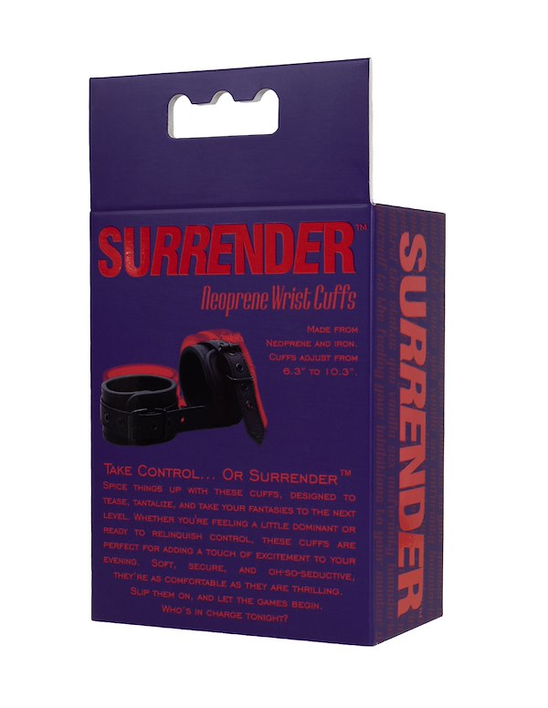 SURRENDER - NEOPRENE WRIST CUFFS ALT3 view Color: BK