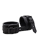 Additional BLACK view of product SURRENDER - NEOPRENE WRIST CUFFS with color code BK