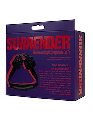 Additional ALT3 view of product SURRENDER - NEOPRENE DOGGIE STRAP HAND CUFFS with color code BK