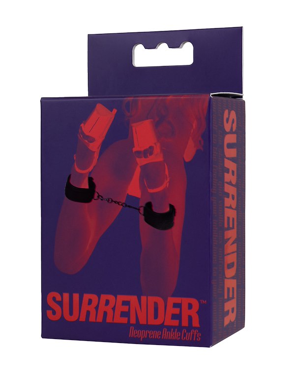 SURRENDER - NEOPRENE ANKLE CUFFS ALT2 view Color: BK