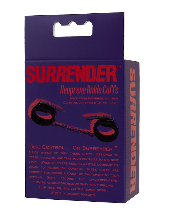 SURRENDER - NEOPRENE ANKLE CUFFS ALT3 view Color: BK