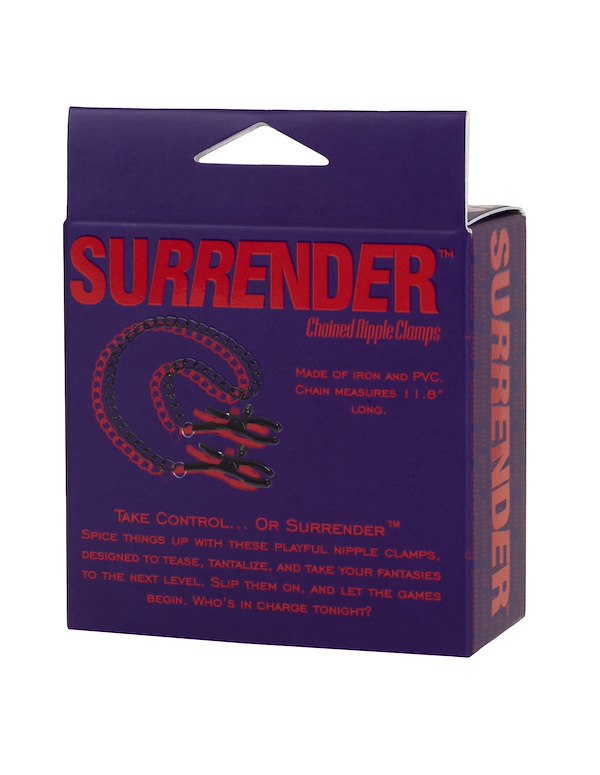 SURRENDER - CHAINED NIPPLE CLAMPS ALT3 view Color: BK