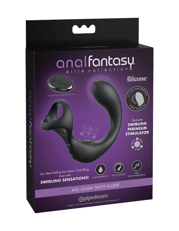 Anal Fantasy Elite Ass-Gasm Taint-Alizer ALT2 view Color: BK