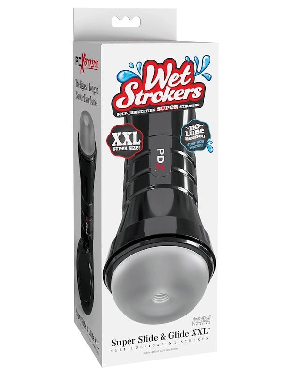 Wet Strokers Super Slide & Glide Xxl ALT2 view Color: CKB