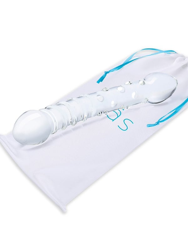 Glas 10 Double Trouble Glass Dildo ALT1 view Color: CL