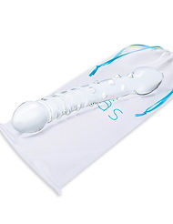 Alternate back view of GLAS 10 DOUBLE TROUBLE GLASS DILDO