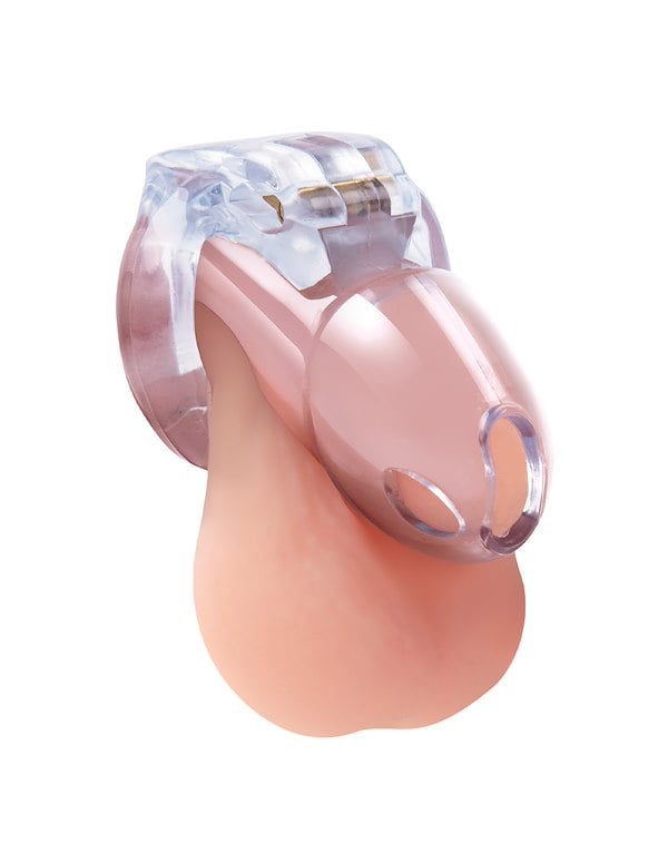 Lockmaster Side Lock See-Thru Chastity Cage ALT1 view Color: CL