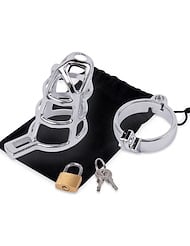 Alternate front view of LOCKMASTER ALUMINUM ALLOY PRISONER COCK CAGE 3.75