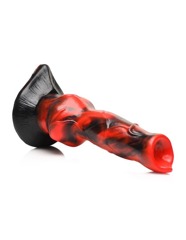 Creature Cocks Vibra Beast Vibrating Silicone Dildo ALT4 view Color: RB