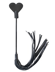 Front view of KINK & CONSENT - HEART CROP AND FLOGGER