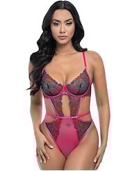 Front view of SARACITA EMBROIDERY TEDDY