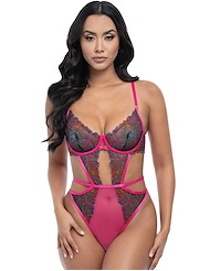 Front view of SARACITA EMBROIDERY TEDDY