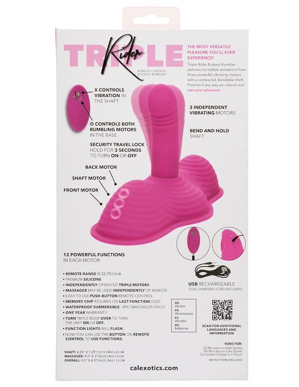Triple Rider - Remote Control Ecstasy Rumbler ALT7 view Color: PK