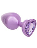 Additional PURPLE view of product JEWEL LARGE AMETHYST HEART PLUG with color code PR