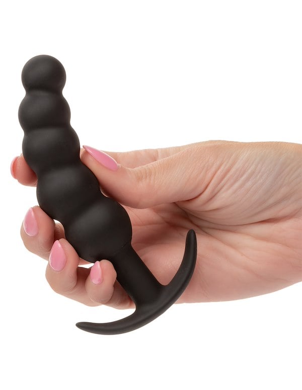 Boundless Vibrating X5 Beaded Plug ALT4 view Color: BK