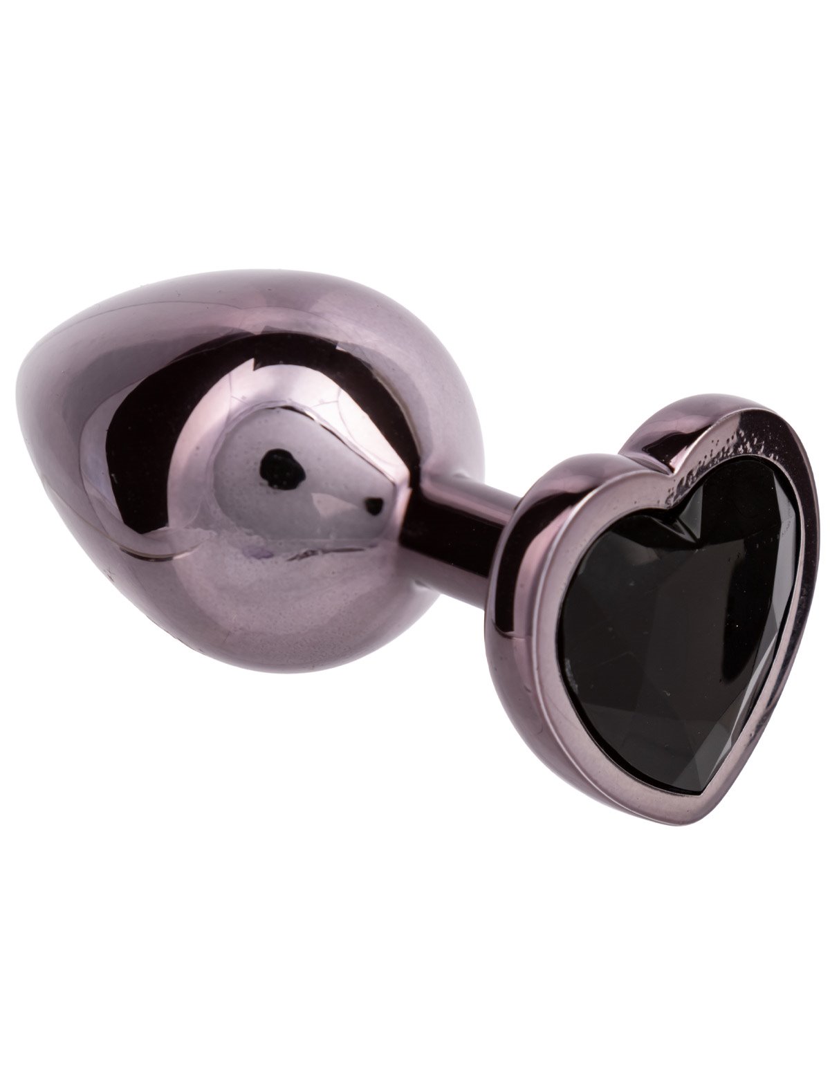alternate image for Jewel Large Black Diamond Heart Plug