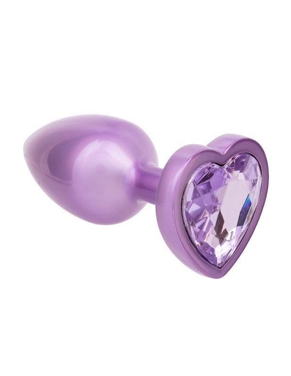 Jewel Small Amethyst Heart Plug default view Color: PR