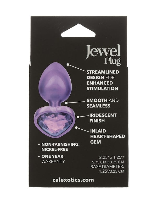 Jewel Small Amethyst Heart Plug ALT3 view Color: PR