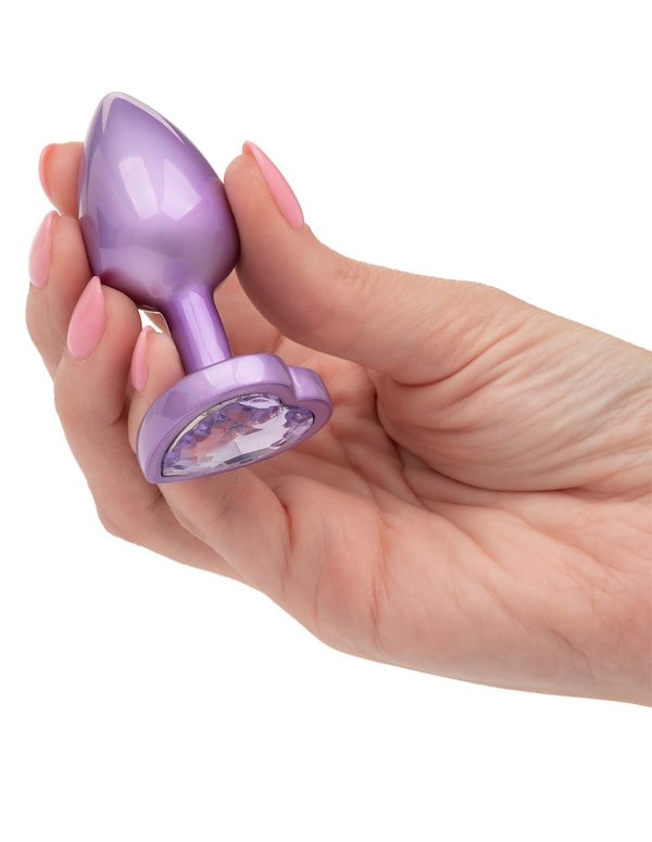 Jewel Small Amethyst Heart Plug ALT4 view Color: PR
