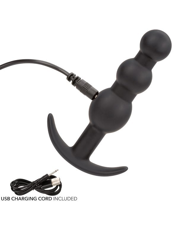 Boundless Vibrating Beaded Plug ALT5 view Color: BK