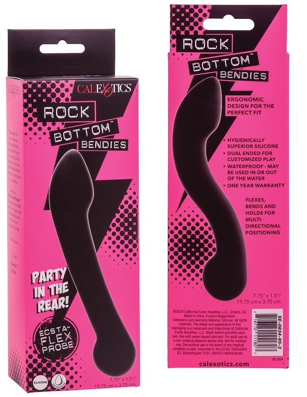 Rock Bottom Bendies Ecsta-Flex Probe ALT4 view Color: BK