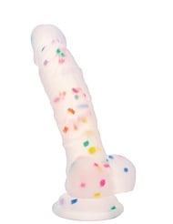 Front view of SILICONE STUDS PARTY BOY 5.25 DILDO