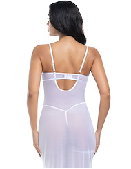 Alternate back view of LIVIA GOWN WITH LEG GARTER