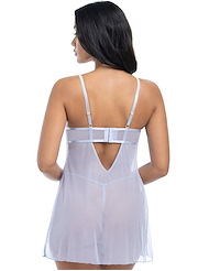Alternate back view of ELSIE UNDERWIRE BABYDOLL WITH G-STRING