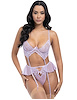 Additional LAVENDULA view of product MILANA 2PC BRA WITH ATTACHED GARTERS AND FLUTTER PANTY with color code LV