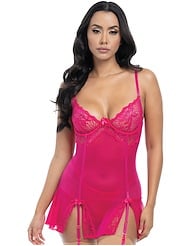 Front view of MILANA FITTED UNDERWIRE BABYDOLL