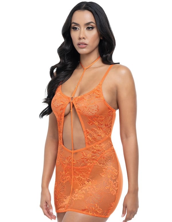 Presley Soft Cup Babydoll With Collar ALT2 view Color: OR