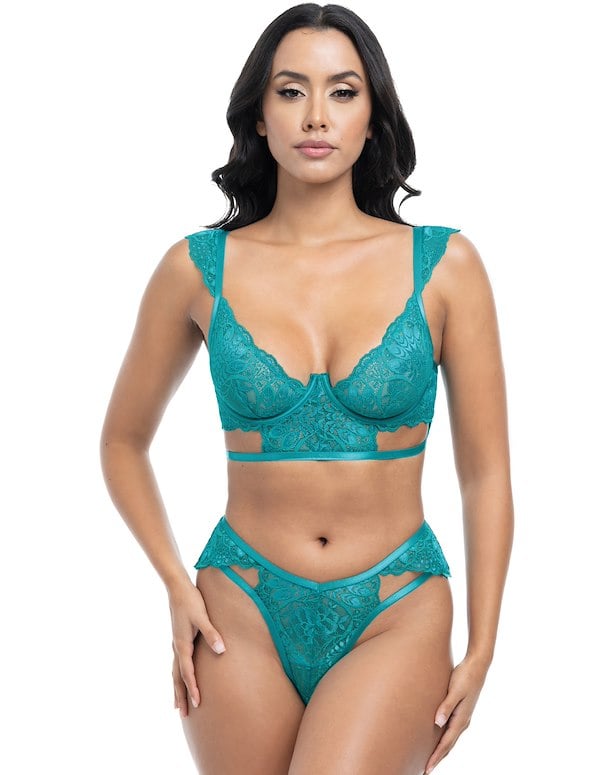 Farah Bra And Panty With Cut Out Details default view Color: GR