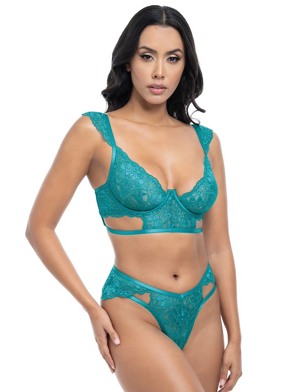 Farah Bra And Panty With Cut Out Details ALT2 view Color: GR
