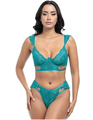 Front view of FARAH BRA AND PANTY WITH CUT OUT DETAILS
